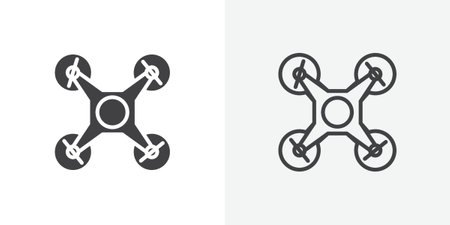 drone icon set on white background. Eps 10 stock vectorのイラスト素材