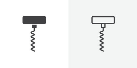 corkscrew icon set on white background. Eps 10 stock vectorのイラスト素材