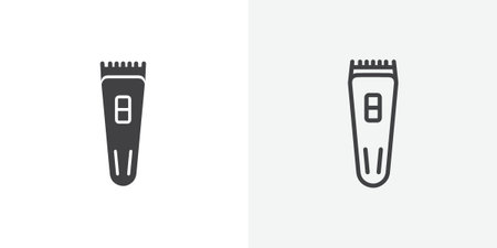 Electric razor icon set on white background. Eps 10 stock vectorのイラスト素材