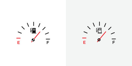 Fuel indicators icon set on white background. Eps 10 stock vectorのイラスト素材