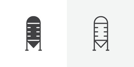 Granary icon set on white background. Eps 10 stock vectorのイラスト素材