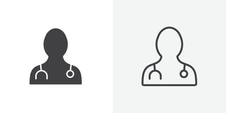 doctor icon set on white background. Eps 10 stock vectorのイラスト素材