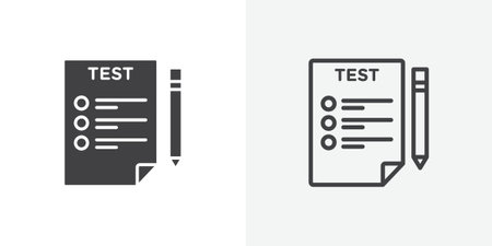 Test icon set on white background. Eps 10 stock vectorのイラスト素材