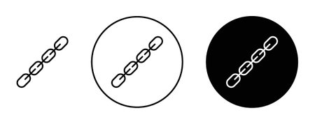Chain icon set. Stock vector set on white background. EPS 10のイラスト素材
