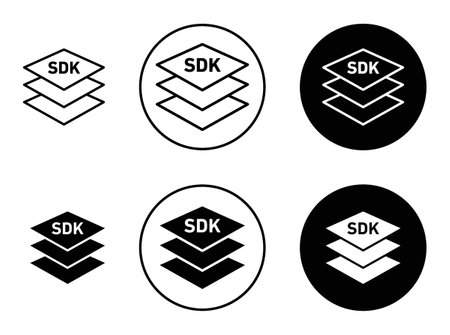 SDK icon set. Stock vector set on white background. EPS 10のイラスト素材