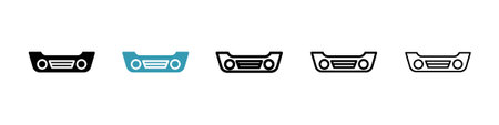 Car bumper icon set. Stock vector set on white background. EPS 10のイラスト素材