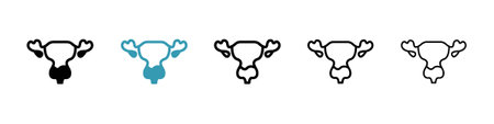 Pelvic inflammatory disease icon set. Stock vector set on white background. EPS 10のイラスト素材