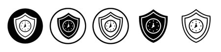 Long term icon set. Stock vector set on white background. EPS 10