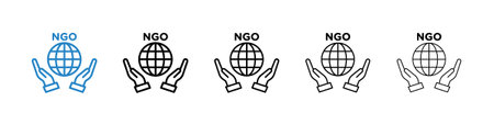 NGO icon set. Stock vector set on white background. EPS 10のイラスト素材
