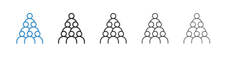 Ponzi scheme icon set. Stock vector set on white background. EPS 10