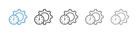 Productivity icon set. Stock vector set on white background. EPS 10のイラスト素材