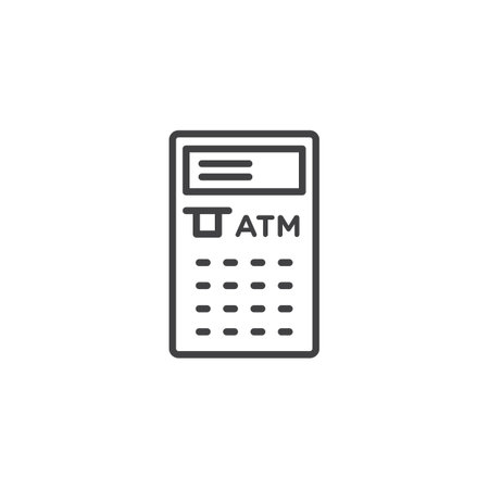 ATM machine icon set. Stock vector set on white background. EPS 10のイラスト素材