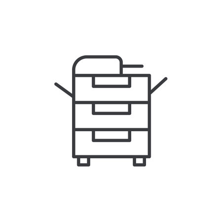 Copier icon set. Stock vector set on white background. EPS 10