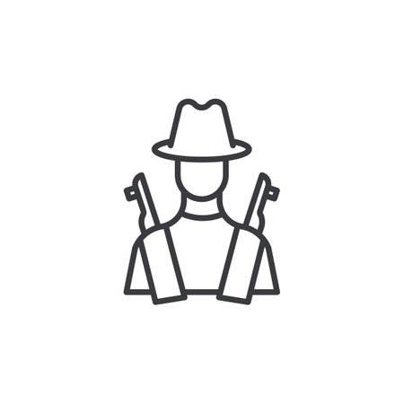 Hunter icon set. Stock vector set on white background. EPS 10のイラスト素材