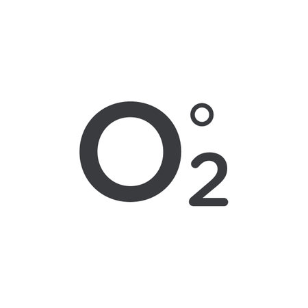 Oxygen O2 icon set. Stock vector set on white background. EPS 10のイラスト素材