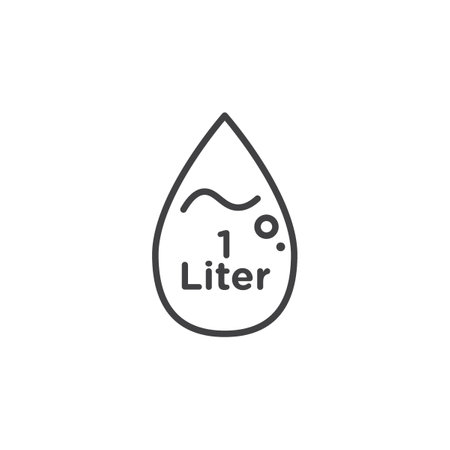 Liter icon set. Stock vector set on white background. EPS 10のイラスト素材
