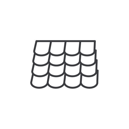 Roof tile icon set. Stock vector set on white background. EPS 10のイラスト素材