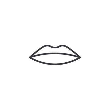 Thin lips icon set. Stock vector set on white background. EPS 10のイラスト素材