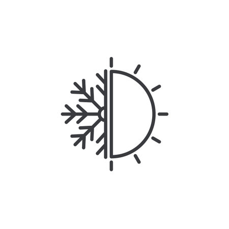 Hot and cold icon set. Stock vector set on white background. EPS 10のイラスト素材