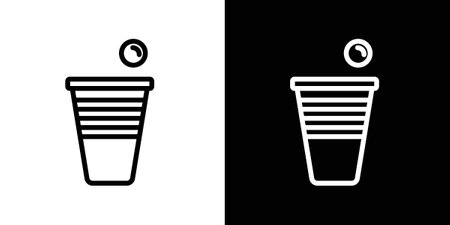 Beer pong icon set. Stock vector set on white background. EPS 10のイラスト素材