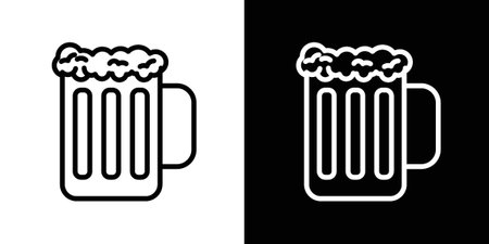 Beer icon set. Stock vector set on white background. EPS 10のイラスト素材