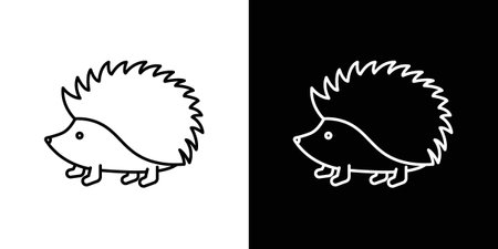 Hedgehog icon set. Stock vector set on white background. EPS 10のイラスト素材