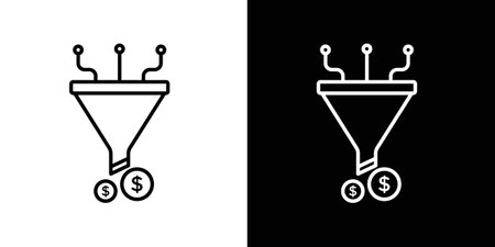 Sales Funnel icon set. Stock vector set on white background. EPS 10のイラスト素材