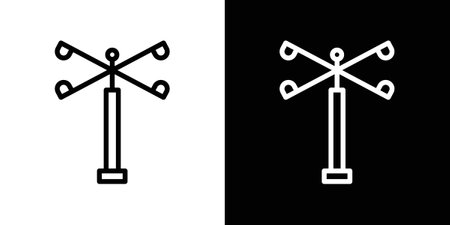 Anemometer icon set. Stock vector set on white background. EPS 10のイラスト素材