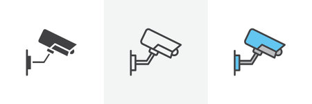 CCTV icon set. Stock vector set on white background. EPS 10