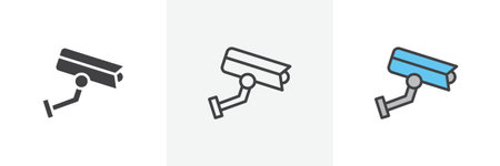 Security camera icon set. Stock vector set on white background. EPS 10のイラスト素材