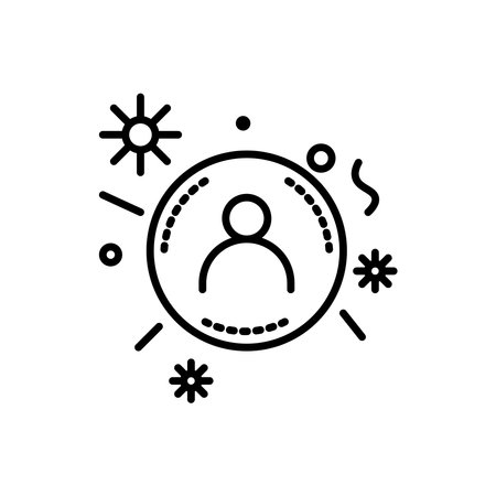 Immune system support icon set. Antibacterial immunity defence vector symbol in a black filled and outlined style. Boost immunity support sign.のイラスト素材