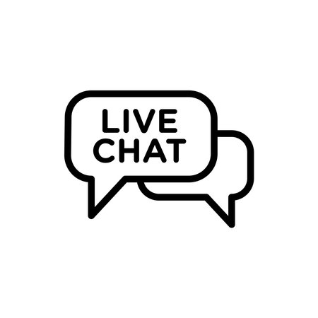 Live Chat Icon Set. Talk Speech Comment Bubble Vector Symbol in a black filled and outlined style. Online Support Message Sign.のイラスト素材