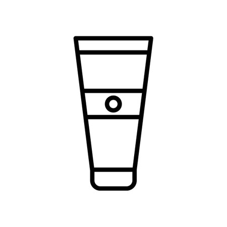 Cream tube icon set. Cosmetic lotion package vector symbol in a black filled and outlined style. Skincare product and toothpaste sign.のイラスト素材