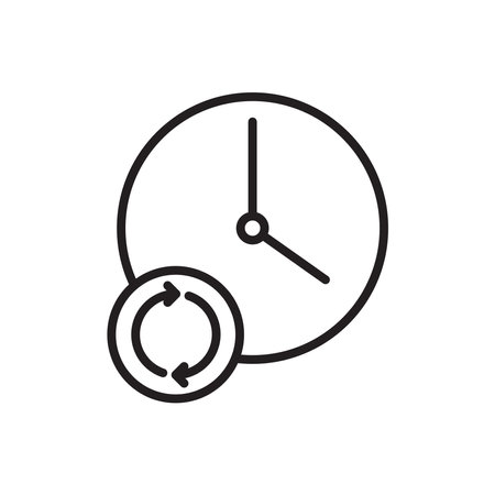 Account history icon set. Clock countdown vector logo symbol in black filled and outlined style. past time hour watch logo.のイラスト素材