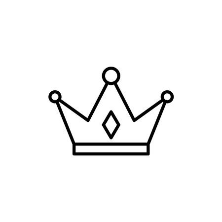 Crown Icon Set. Royal crown authority history vector symbol in a black filled and outlined style. Regal Emblem Sign.のイラスト素材