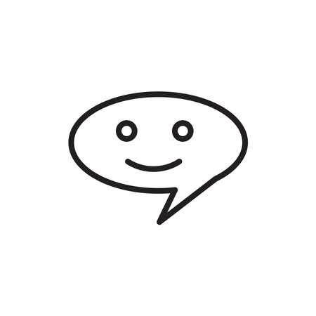 Live Chat Icon Set. Talk Speech Comment Bubble Vector Symbol in a black filled and outlined style. Online Support Message Sign.のイラスト素材