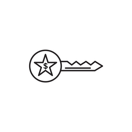 Key to Success Icon Set. Takeaway succes Key creative idea vector symbol in a black filled and outlined style. Unlocking Innovations Sign.のイラスト素材