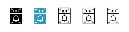 Doorbell icon set. Stock vector set on white background. EPS 10のイラスト素材