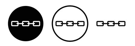 Chain icon set. Stock vector set on white background. EPS 10のイラスト素材