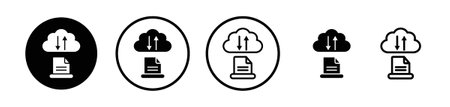 Cloud computing icon set. Stock vector set on white background. EPS 10のイラスト素材