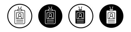 Credential vector icon on the white background. EPS 10のイラスト素材