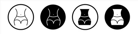 Female hips and waist vector icon on the white background. EPS 10のイラスト素材