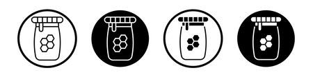 Honey jar vector icon on the white background. EPS 10のイラスト素材