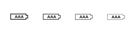 AAA battery icon design template for web and mobile UI elementのイラスト素材