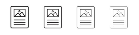Content icon design template for web and mobile UI element