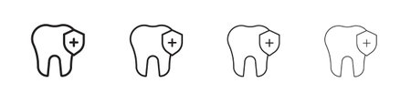 Dental insurance icon design template for web and mobile UI elementのイラスト素材
