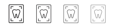 Dental X ray icon design template for web and mobile UI element
