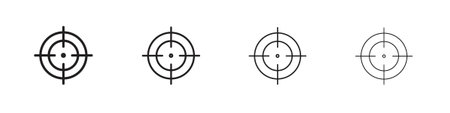 Gun target icon design template for web and mobile UI elementのイラスト素材