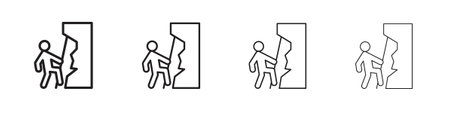People Climbing icon design template for web and mobile UI elementのイラスト素材