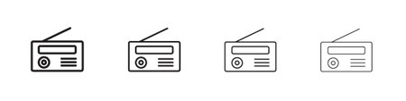 Radio icon design template for web and mobile UI elementのイラスト素材